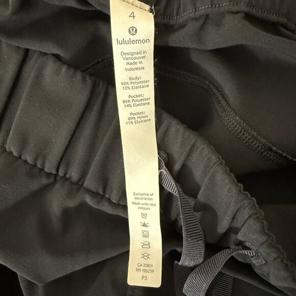 Lululemon Black Athleisure Pants Drawstring Waist Relaxed Fit Performance | 4 - Picture 5 of 10